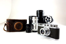 FED 1 USSR Leica Copy Kamera 50mm f3,5 Jupiter Lens 11/12 with viewer jn143