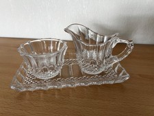 Milch- und Zuckerset aus Glas