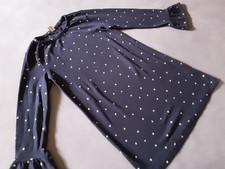 Yigga Mädchen langarm Kleid 146 TOP Winter Sterne Glitzer Sweatkleid navy blau