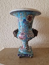 LONGWY-VASE amphore MIT BRONZE