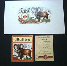Mufflon 5 piece cigar label