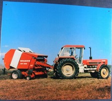 Altes Reklame Blechschild Oldtimer Traktor Schlüter Schlepper mit Welger AP200