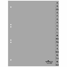 DURABLE ABC Register 6510 A4 A-Z 20tlg PP volle Höhe grau