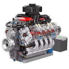 Neues V-Type 8-Zylinder-Motor Fahrzeugmotor Modellbausatz mit Stapelblöcken