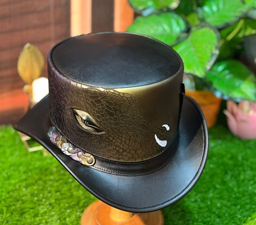 Steampunk zylinderhut schwarz - zylinderhut:,