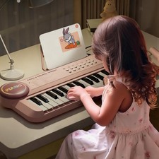 Elektronisches Keyboard-Piano, 37 Tasten, mit Mikrofon, für Kinder im Alter
