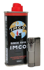 Imco Benzin + Angel Benzinfeuerzeug Austria A, Premium Deluxe Softflamme Outdoor