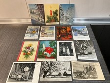 14 Grußkarten Weihnachten/Neujahr 1960/70er Jahre