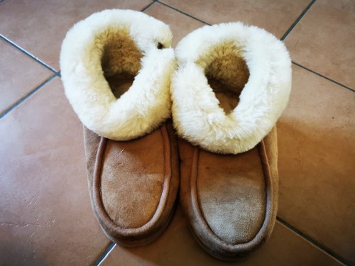 Lammfell hausschuhe unisex mit - lammfell,