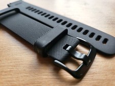 Uhrenarmband 20mm STRUKTUR SCHWARZ Silikon Smartwatch Armbanduhr  Gummi