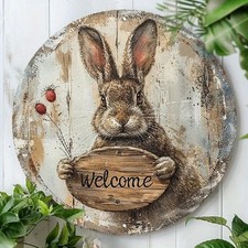 Blechschild rund welcome - blechschild,