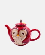 Keramik-Teekanne von Jameson & Tailor Rot Unikat* NEU in OVP