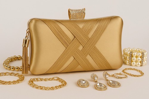 Abendtasche clutch gold für - abendtasche,