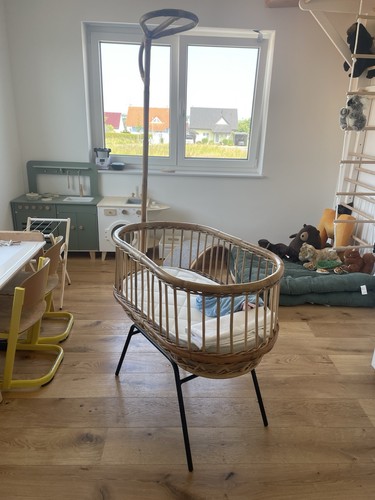 Rattan wiege babywippe vintage - rattan,