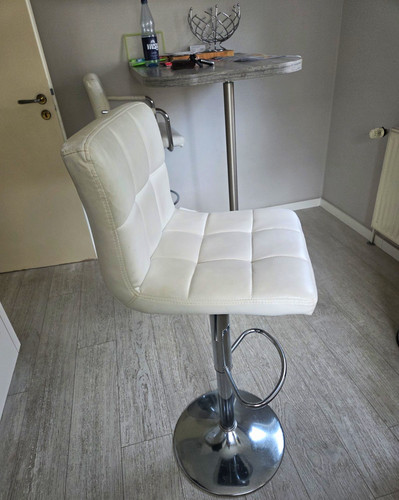Gepolsterte barhocker creme - 2,