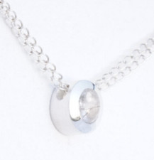 RUTIL ANHÄNGER SILBER 925 Zwischenteil für Kette 14x12mm pendant rutile Oval