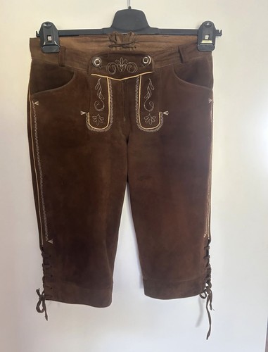 Damen lederhose ziegenvelour - lederhose,