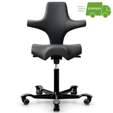 HAG Capisco 8106 | Leder Dunkelgrau | Gestell Schwarz | EXPRESS