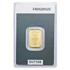 Goldbarren Heraeus 5 Gramm 999.9 Gold / AU original geblistert(2)