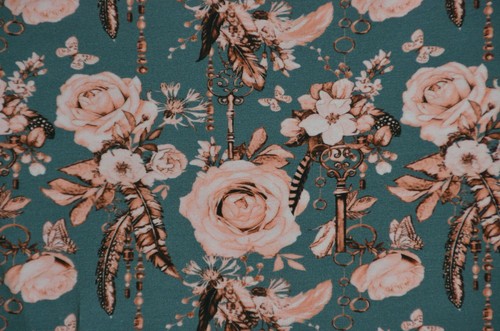 Jersey mit rosen - rosen, federn