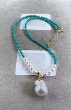 Set! Türkiskette&Perlen Mit