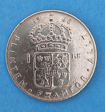 SILBERMÜNZE SCHWEDEN 1 KRONE