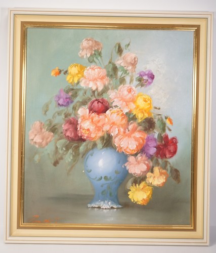 Vintage öl gemälde - Öl, blumen