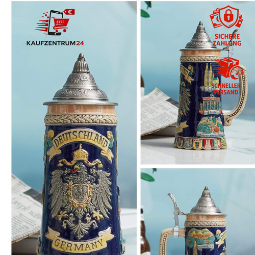Bierkrug mit deckel steinkrug - bierkrug,