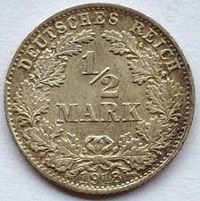1/2 Mark Silbermünze
