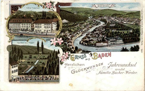 Gruss aus baden litho - aus,