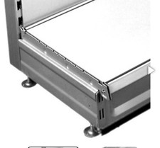 2XFußteil Fuß T47 / H16 silbergrau für Laden Regal Säule für Eden Tegometall