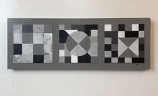 Grauzonen III, Original 3-D Wandobjekt von Norbert Herzog, modifiz-art, Bauhaus