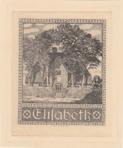 Exlibris bookplate radierung - exlibris,