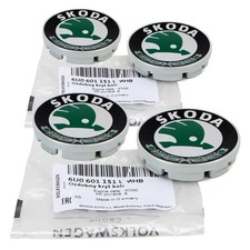 4x Original Skoda Felgendeckel
