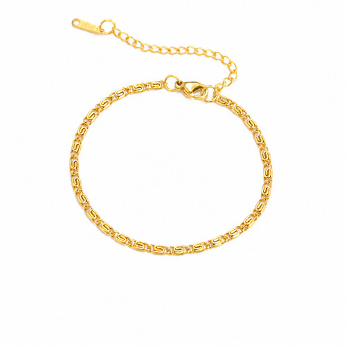 Edelstahl armband gold - edelstahl,
