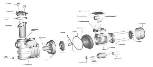 Ersatzteile poolpumpe hst leis - poolpumpe,