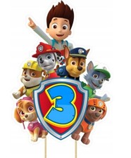Paw Patrol Torten TOPPER 1 PCS Geburtstagstorte Cake Aufkleber Tortenstecker