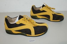 FOOTPRINTS UNISEX Halbschuhe Riga Mocca/Gelb Gr. 39 schmal (G3320-A15)