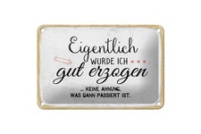 Blechschild Eigentlich wurde