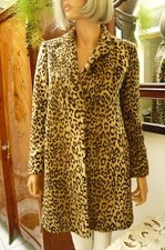 MANGO Mantel Kunstpelz Leopard Muster Gr. 36 wie neu