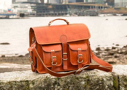 Laptoptasche leder echt - leder,