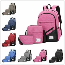 Neu 3er Set Kinder Mädchen Schulrucksack Schulranzen Schultasche Schule Rucksack