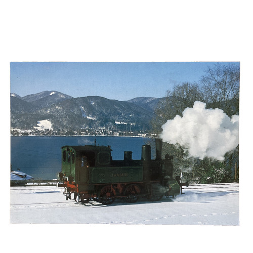 Postkarte zug eisenbahn lok - eisenbahn,