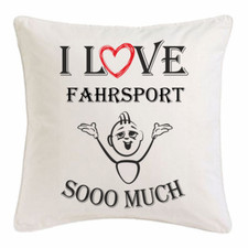 I Love Fahrsport KISSENBEZUG