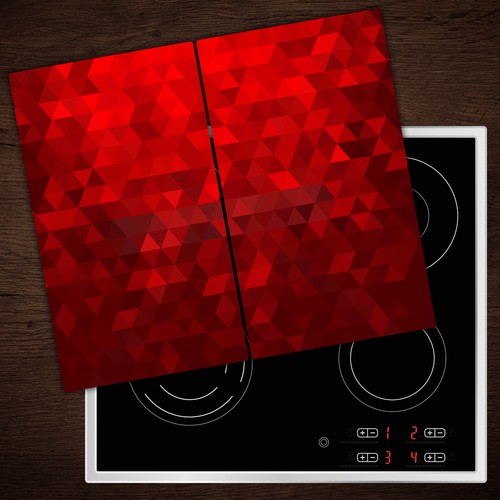 Herdabdeckplatten aus glas - aus,