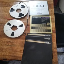1 Maxell  3 Scotch 2 Sony 1 Agfa  Tonbänder auf 26,5 cm Aluminiumspulen