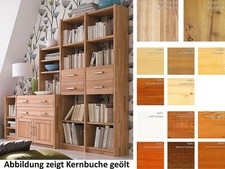 Massivholz Stufenregal geölt Bücherregal Regal Wandregal holz Wohnzimmer schrank