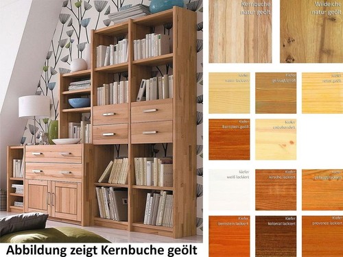 Massivholz stufenregal geölt - massivholz,