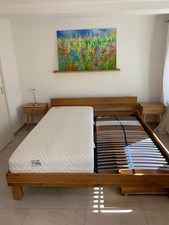 Bettgestell 180x200 Cm, Kiefernholz Massiv, mit Lattenrost