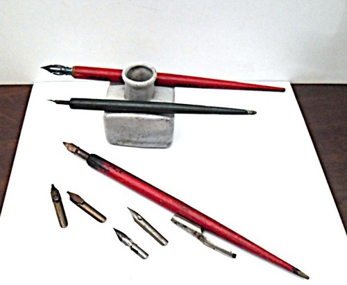 Tintenfass aus keramik mit - tintenfass,